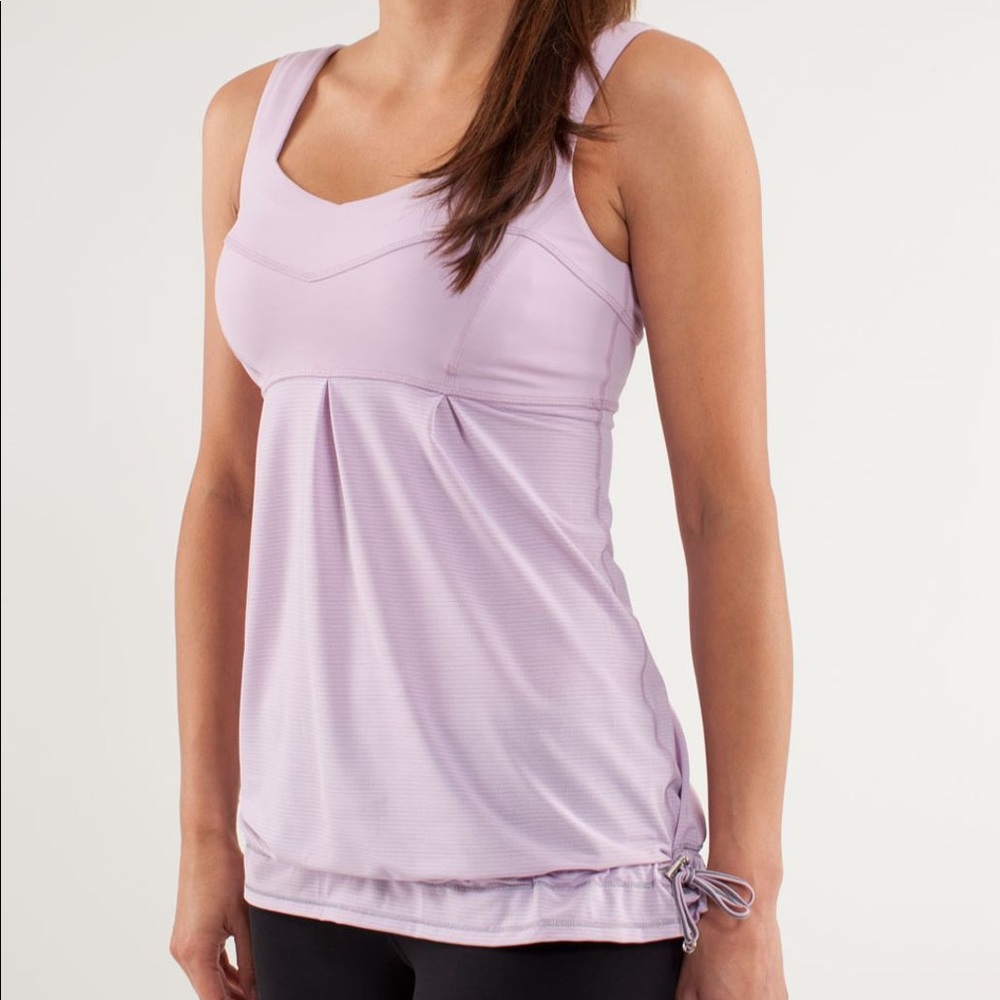 Lululemon Run: Tame Me Tank in Rose Quartz (Light Purple) Size 2